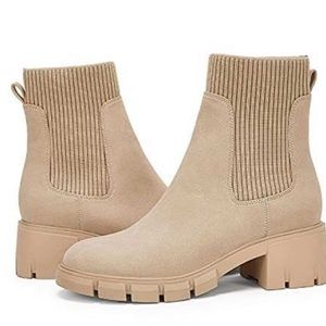 Ruanyu Womens Platform Ankle Boots